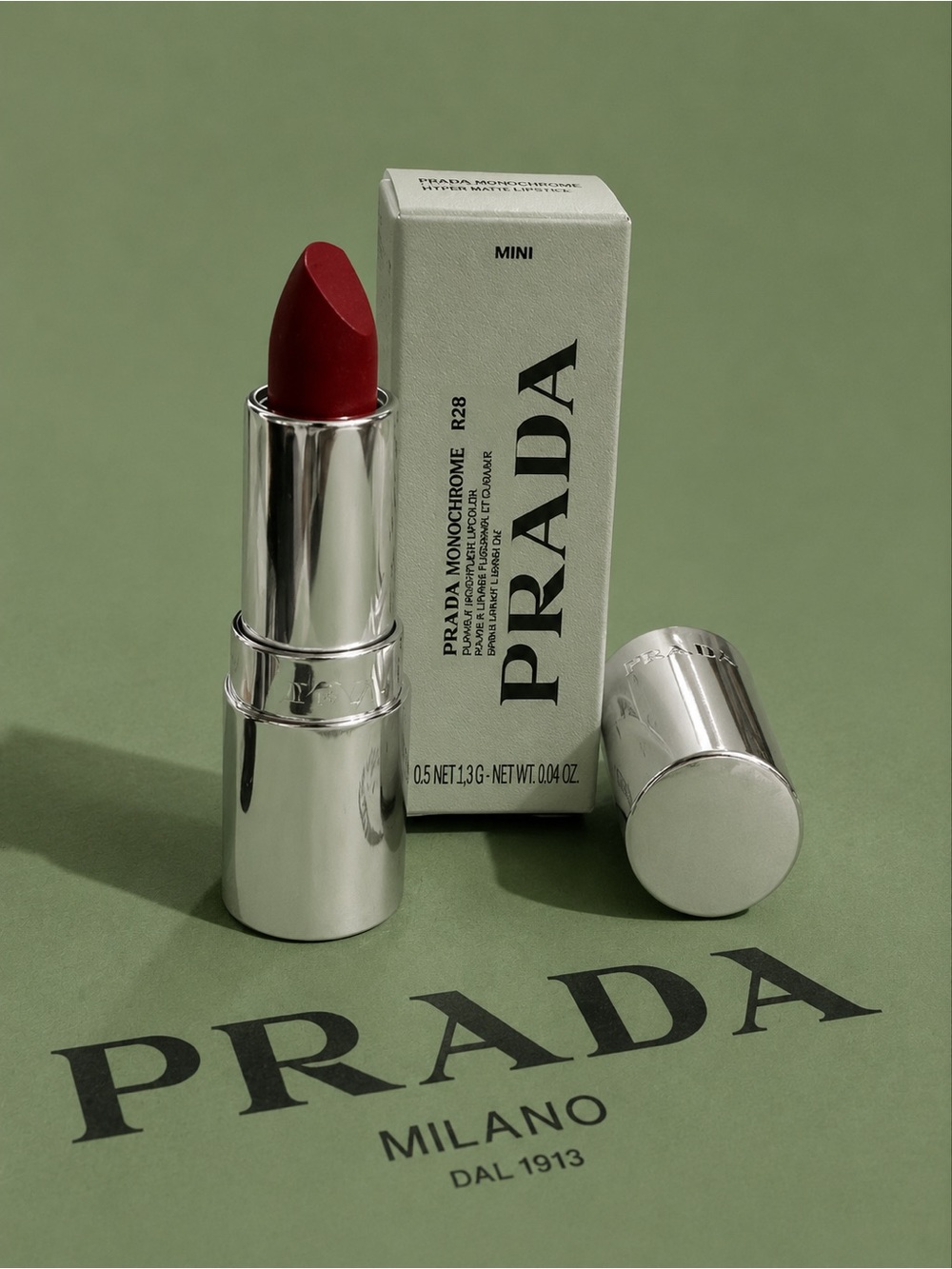Prada Monochrome Mini Lipstick Fuoco